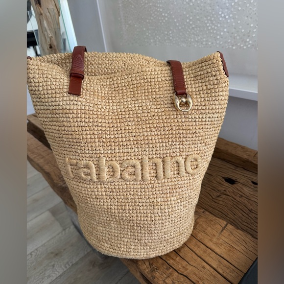 PACO RABANNE Tan Woven Tote Bag - Picture 6 of 16